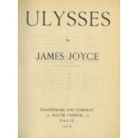 Joyce (James) Ulysses, 8vo Paris (Shakespeare & Co.) 1926. Eight Printing, hf.