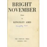 First Edition Signed Amis (Kingsley) Bright November (Fortune Press, n.d.