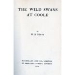 Yeats (W.B.) The Wild Swans at Coole. L. Macmillan 1919, First Thus, d.w. (repaired).
