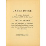 [Joyce (James)] A Lecture delivered in Milan in 1927 by his friend Italo Svevo,