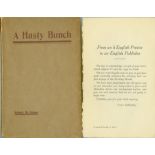 Mc Almon (Robert) A Hasty Bunch, 8vo, Privately Printed Dijon (Darantiere) c.