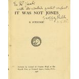 Inscribed to W.B. Yeats 'Fitzurse (R.)' (pseudo. of Geoffrey Phibbs), It Was Not Jones (poems).