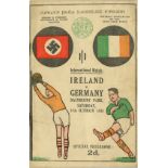 The Day Nazi Germany Played Ireland Soccer Programme: Cumann Peile Saorstat Eireann,