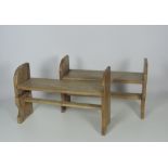 A pair of small oak Hall Benches / Window Seats, each approx.