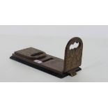 A 19th Century brass bound walnut extending Bookrest by Betjemann's [London].