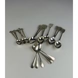 A set of 8 heavy Victorian Irish silver Tea Spoons, Dublin c.