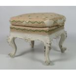 A 19th Century French style painted Footstool,