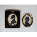 Silhouettes: a large head and shoulder "Portrait of a Gentleman, facing left, approx.