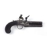 A rare 18th Century under and over Flintlock Pocket Pistol, by Richards [London] c.