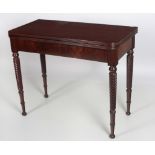 An attractive Nelson period fold-over mahogany Card Table,