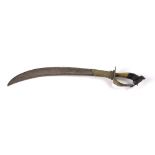 An important and rare early 19th Century south-west Indian Moplah, with brass mounted wooden handle,