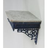 A Wall Bracket, with associated marble top.