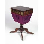 A fine quality Regency period rosewood Work Box,