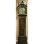 A George III green lacquered chinoiserie Longcase Clock, signed James Head, Evesham,