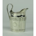 A small engraved Irish Georgian silver Cream Jug, Dublin c. 1798, approx. 4 ozs.
