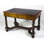 A good quality William & Mary style inlaid walnut Side Table or Desk,