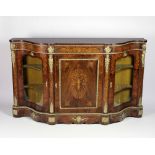 A 19th Century serpentine shaped walnut Credenza,