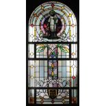 The Earley Studios Dublin A matching pair of large and colourful stained glass Windows,