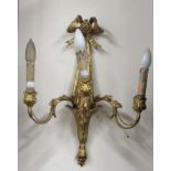 A good pair of 19th Century three branch gilt Wall Sconces.