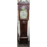 A tall 19th Century Louis XVI style inlaid walnut Longcase Clock, with gilt metal mounts,