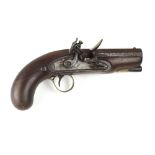 A late 18th Century Irish Flintlock Pocket Pistol, by Ryan, Dublin, c.