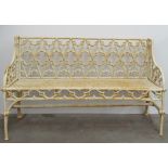 A pair of attractive 19th Century Irish Gothic style cast iron two seater Garden Seats, approx.