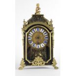 A 19th Century French Boulle Mantle Clock, by Jean Godde, Paris, with cherub capital,