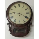 An attractive Victorian mahogany Wall Clock, with circular enamel dial.