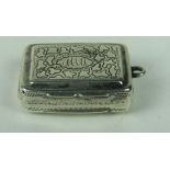 A late Georgian Sterling silver Vinaigrette, by T.S. (Thomas Shaw) c.