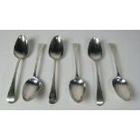 A set of 6 George III silver Table Spoons, London c. 1809, possibly by Richard Crossley, approx.