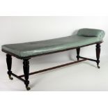 A Regency period rectangular mahogany Settee or Doctors Couch,