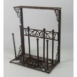 A heavy Victorian pierced and decorated Hunting Boot Stand.
