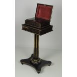 A fine quality and unusual 19th Century Boulle Tea Caddy on Stand,