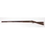 A large Indian Service Percussion Musket, overall length approx. 140cms (55") with wooden rod.