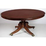 A good William IV circular mahogany Dining Table,