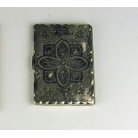 An attractive early Victorian silver Card Case, with engraved floral decoration etc., Birmingham c.