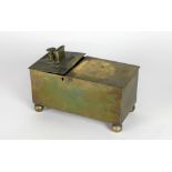 A rare Victorian brass Pub Tobacco Dispensing Box, of rectangular shape,