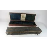 A mahogany Gun Case, stamped 'W. & J.