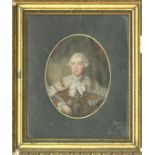 Early 19th Century English School Miniature: "Half-length Portrait of King George III in