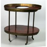 A Victorian Campaign/Military mahogany and brass Washstand,