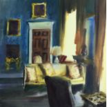 Richard Elliott (Irish b. 1964) Watercolour: "Drawing Room, Abbeyleix," approx.