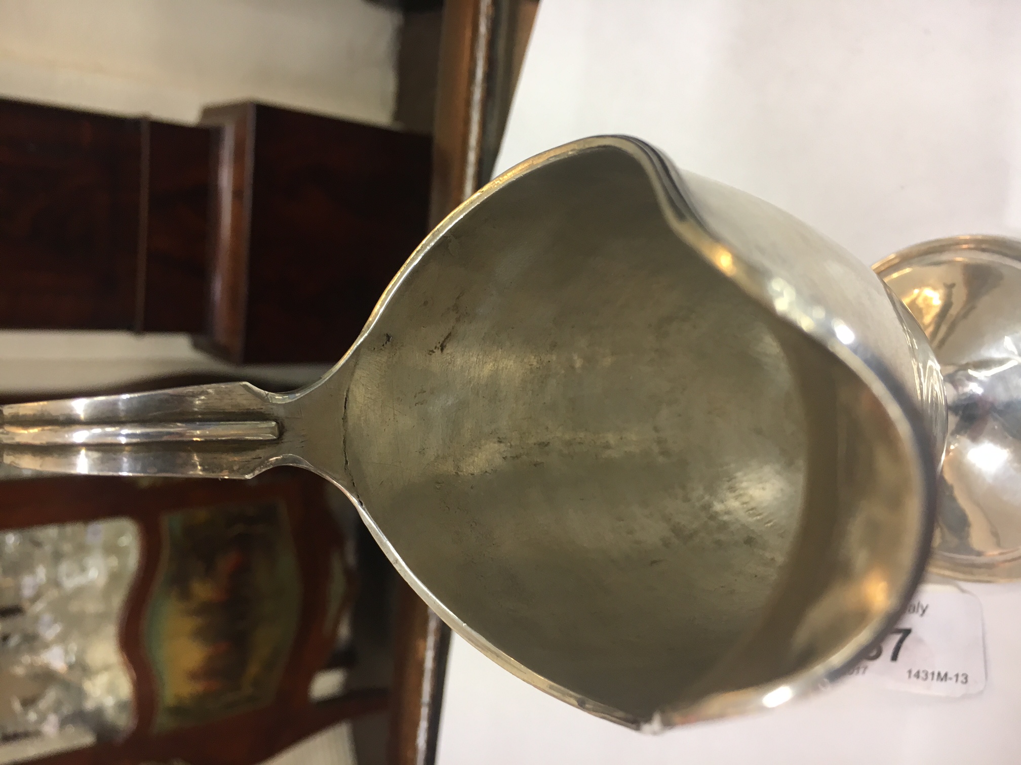 An elegant Irish Georgian silver Cream Jug, by George West, Dublin c. 1799, approx. 6 ozs. - Image 3 of 7