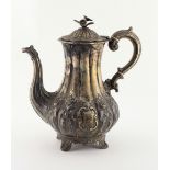 A good quality William IV Irish silver Coffee Pot, Dublin c. 1837, possibly by R.