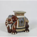 An attractive Chinese porcelain Seat, modelled as an Elephant.