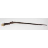 A very large antique Eastern probably Indian matchlock Musket,
