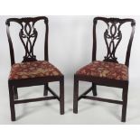 A good set of 5, Irish George III period Dining Chairs, with carved splat backs,