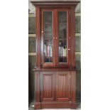 A matching pair of tall mahogany Bookcases, of narrow proportions,