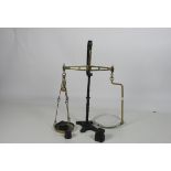 A good quality 19th Century Irish brass and metal Shop Scales, by Newman, Dublin,