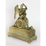 A 19th Century French bronze Mantle Clock, by L.