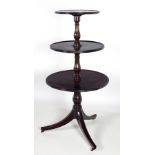 A good early 19th Century Georgian period mahogany three-tier Dumb Waiter,